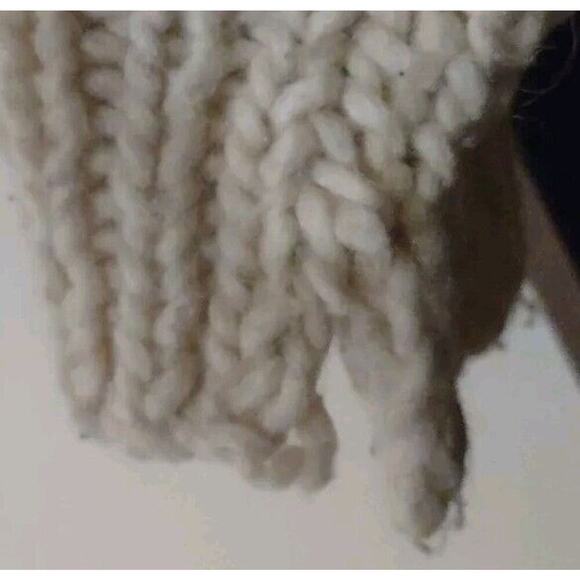 Venecia Imports Womens Large Cable Fisherman Wool Thick Grandpa Chunky Sweater - Picture 9 of 10